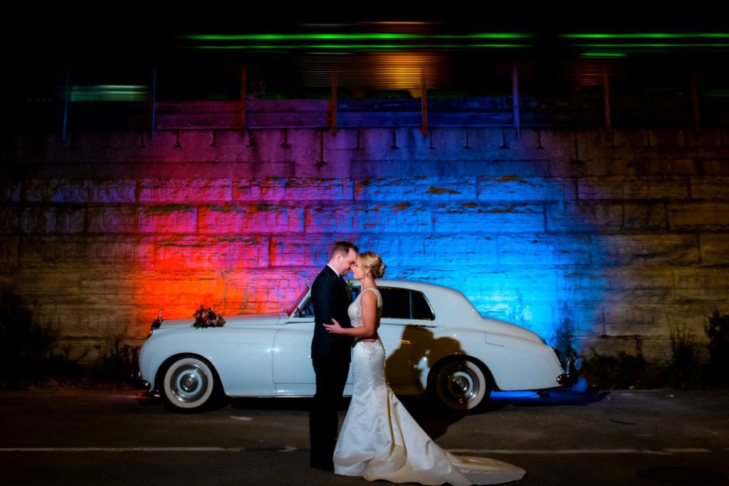 classic car photoshoot chicago wedding