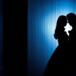 Shadows of Bride and Groom for Their Rustic Wedding