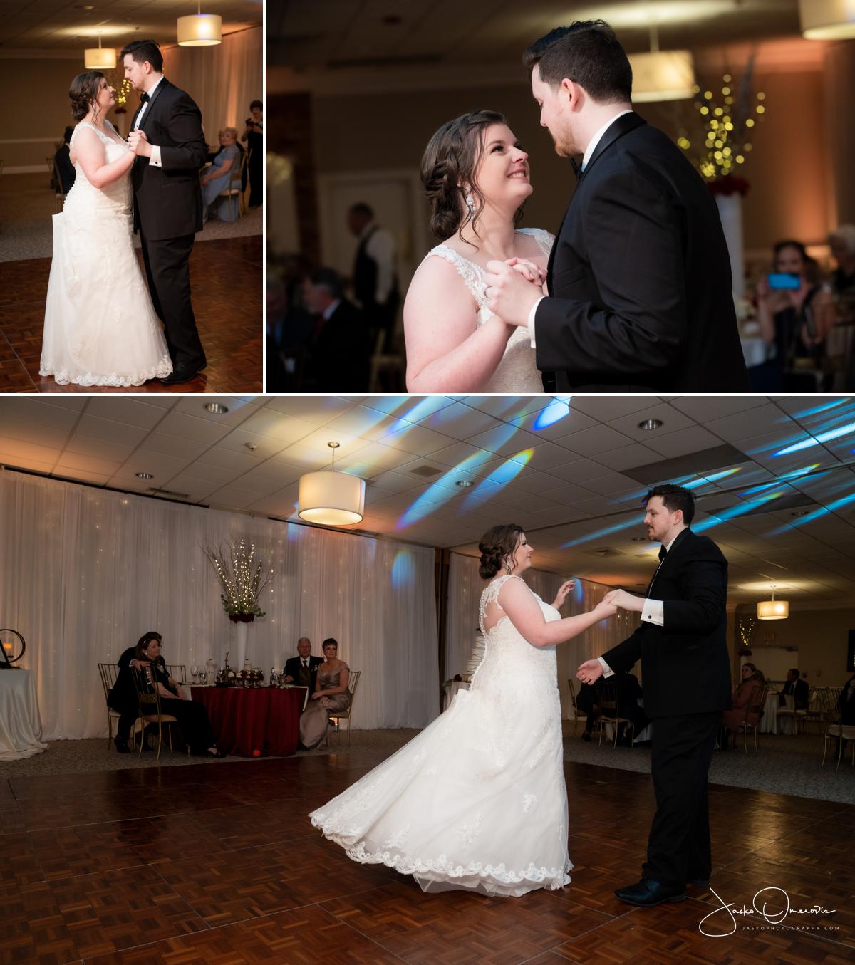 first dance of bride and groom at mission hills in northbrook