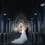 bride and groom photography in chicago at the beautiful church